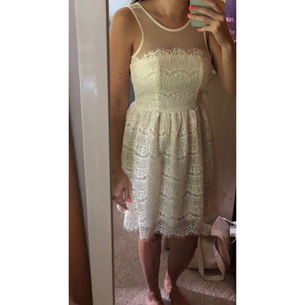 NWT Arc & Co Lace Cream Dress